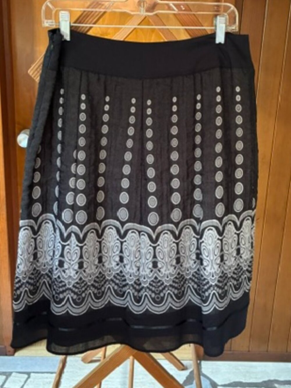 Black Tribal Skirt, Size 8